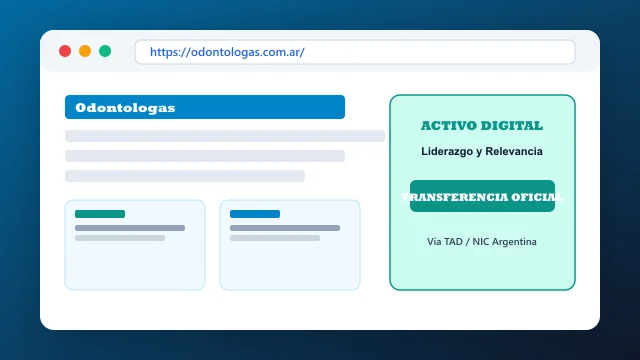 Ecosistema digital, branding y proceso de cesión registral formal de odontologas.com.ar